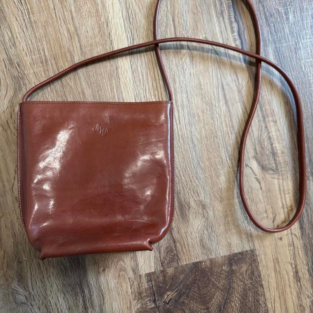 ***Collector's Piece*** Vintage Monsac Genuine Brown Leather Satchel Bag